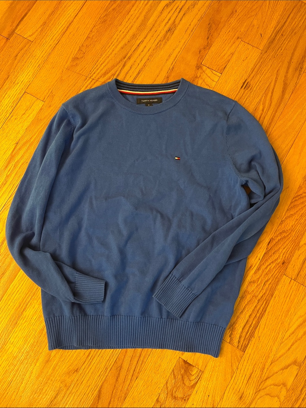 Tommy Hilfiger Men's Royal Blue Crewneck Sweater- size medium
